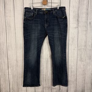 Rock & Roll Denim Men's W40 x L30 Blue Revolver Slim Straight Dark Denim Jeans